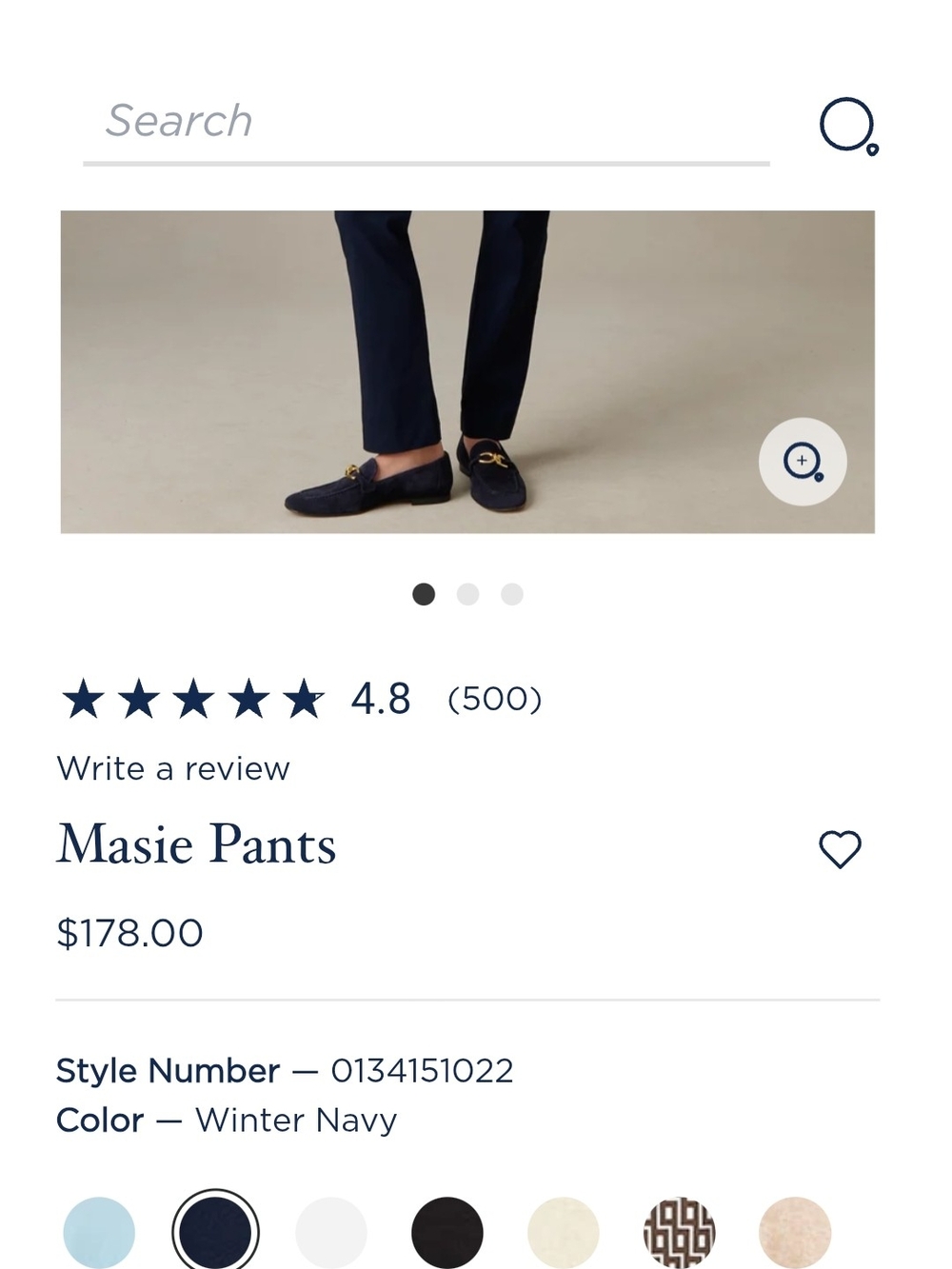 Masie Straight-Leg Pants in Winter Navy